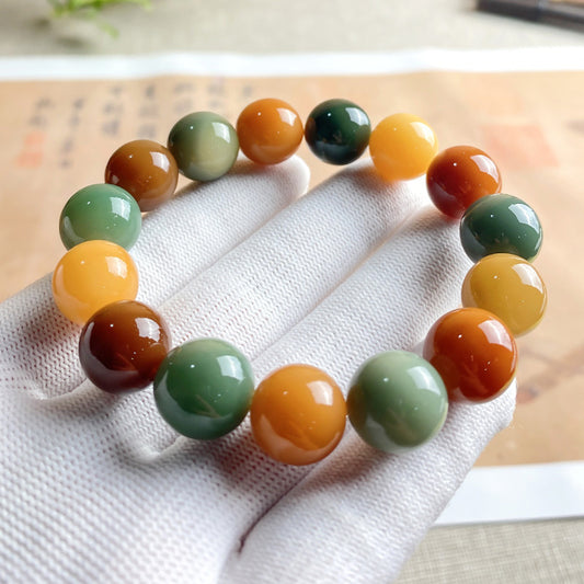 Natural Fashion White Jade Bodhi Root Bracelet