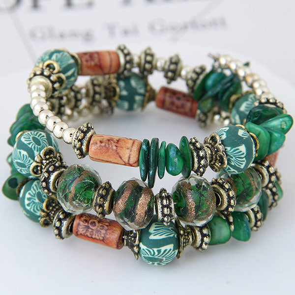 Shell Terracotta Multi-layer Winding Bracelet